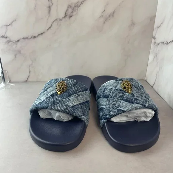 KURT GEIGER DENIM SLIDES 8.5 - Picture 2 of 12